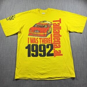 Vintage Freestyle Talladega Shirt Mens XL Yellow 1992 I Was There Racing 90s